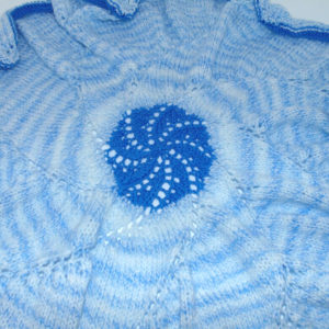 Blue Mix Knitted Blanket