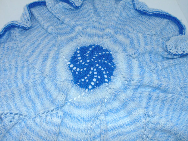 Blue Mix Knitted Blanket