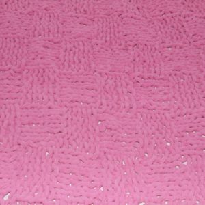 Knitted Chunky Blanket Deep-Pink