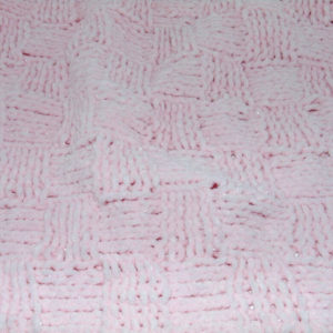 Knitted Chunky Blanket Pink-Sparkle